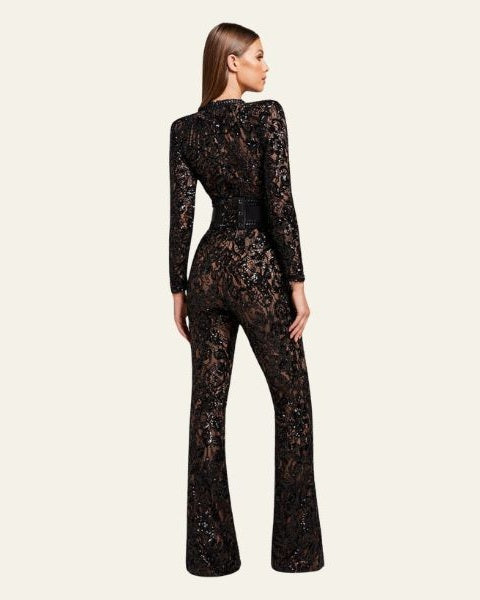 Aurazio Tuta in pizzo ricamato elegante da donna
