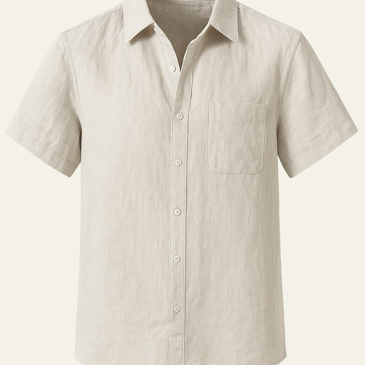 Camicia Uomo da Sera Misto Poliestere Lino Caduta Elegante