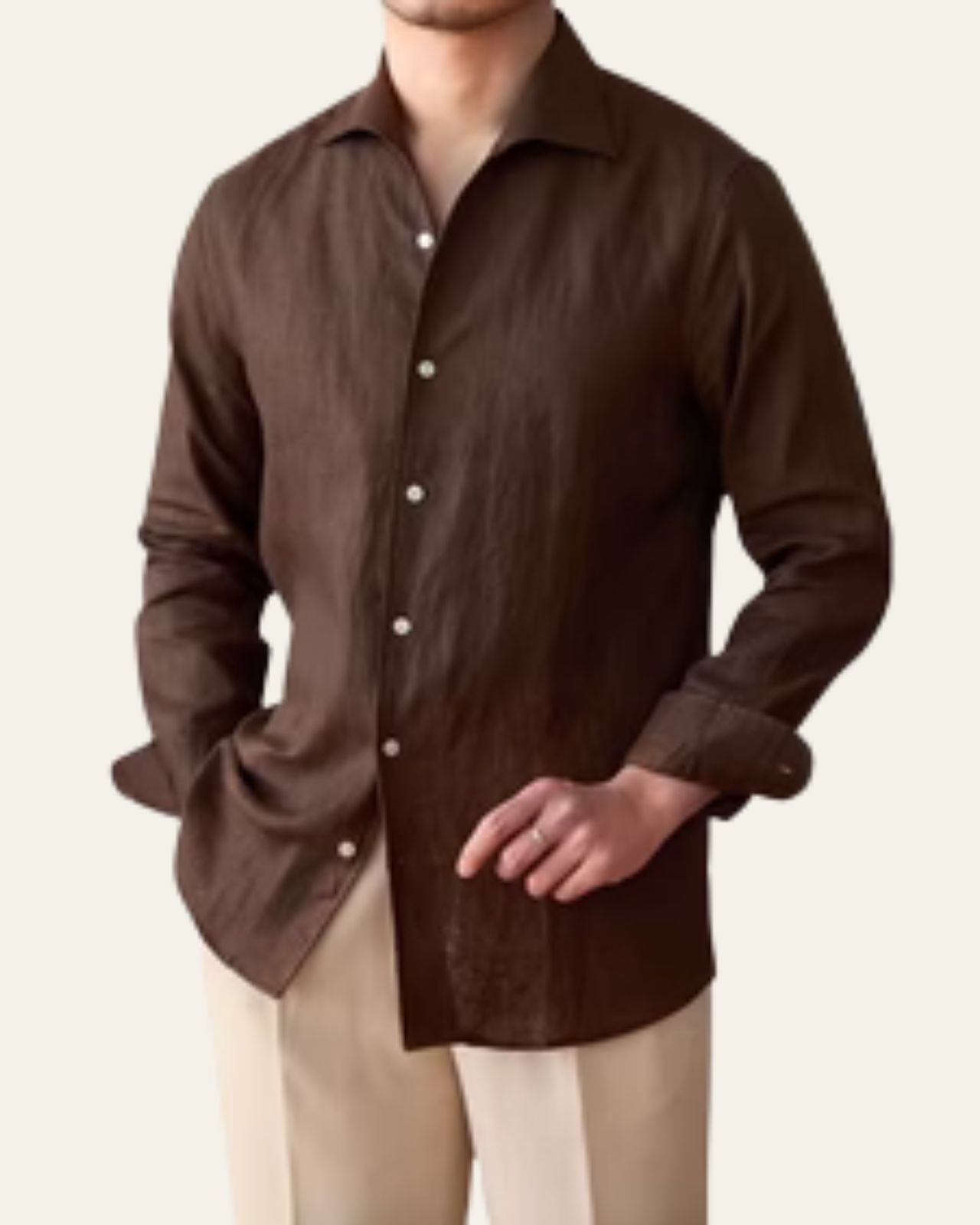 Aurazio Camicia di Lino da Uomo