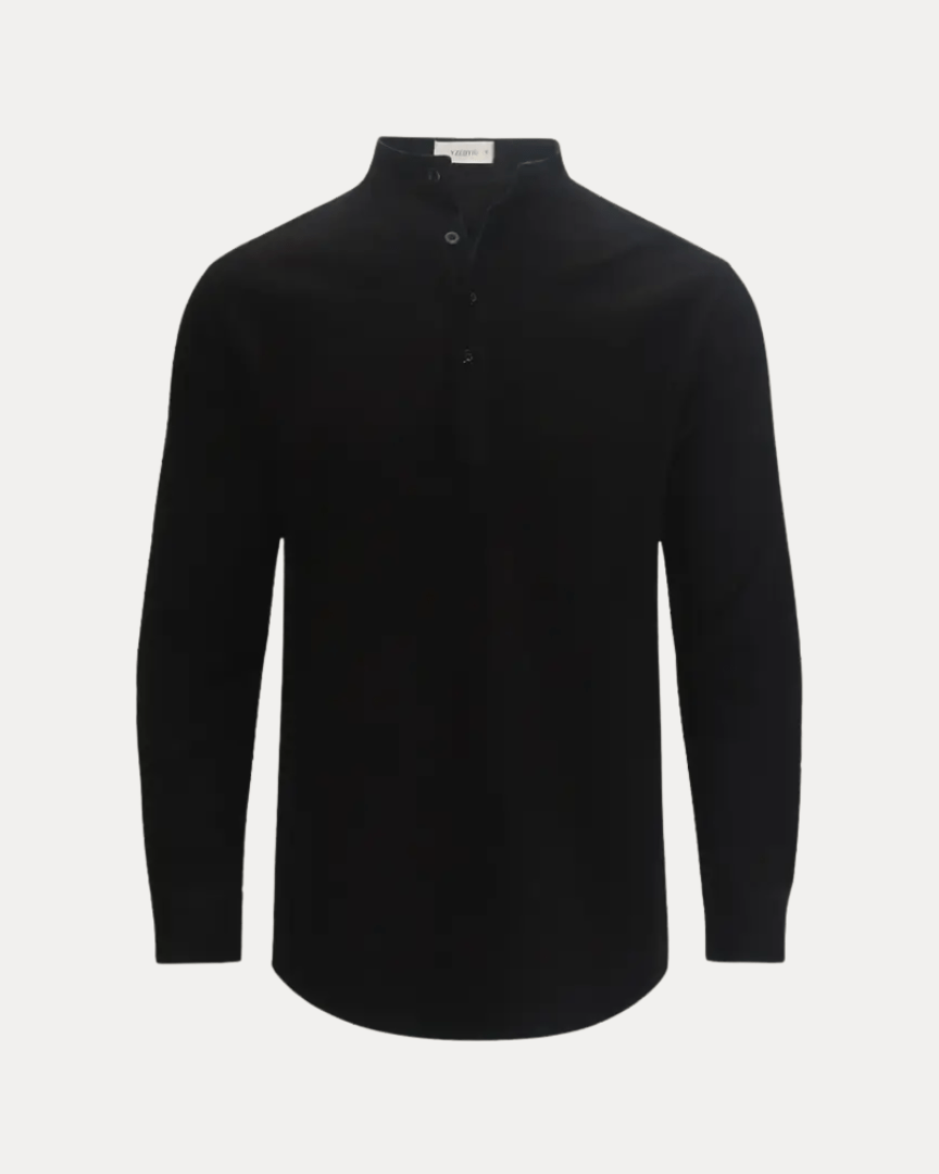 Aurazio Camicia Henley Uomo In Misto Lino Traspirante