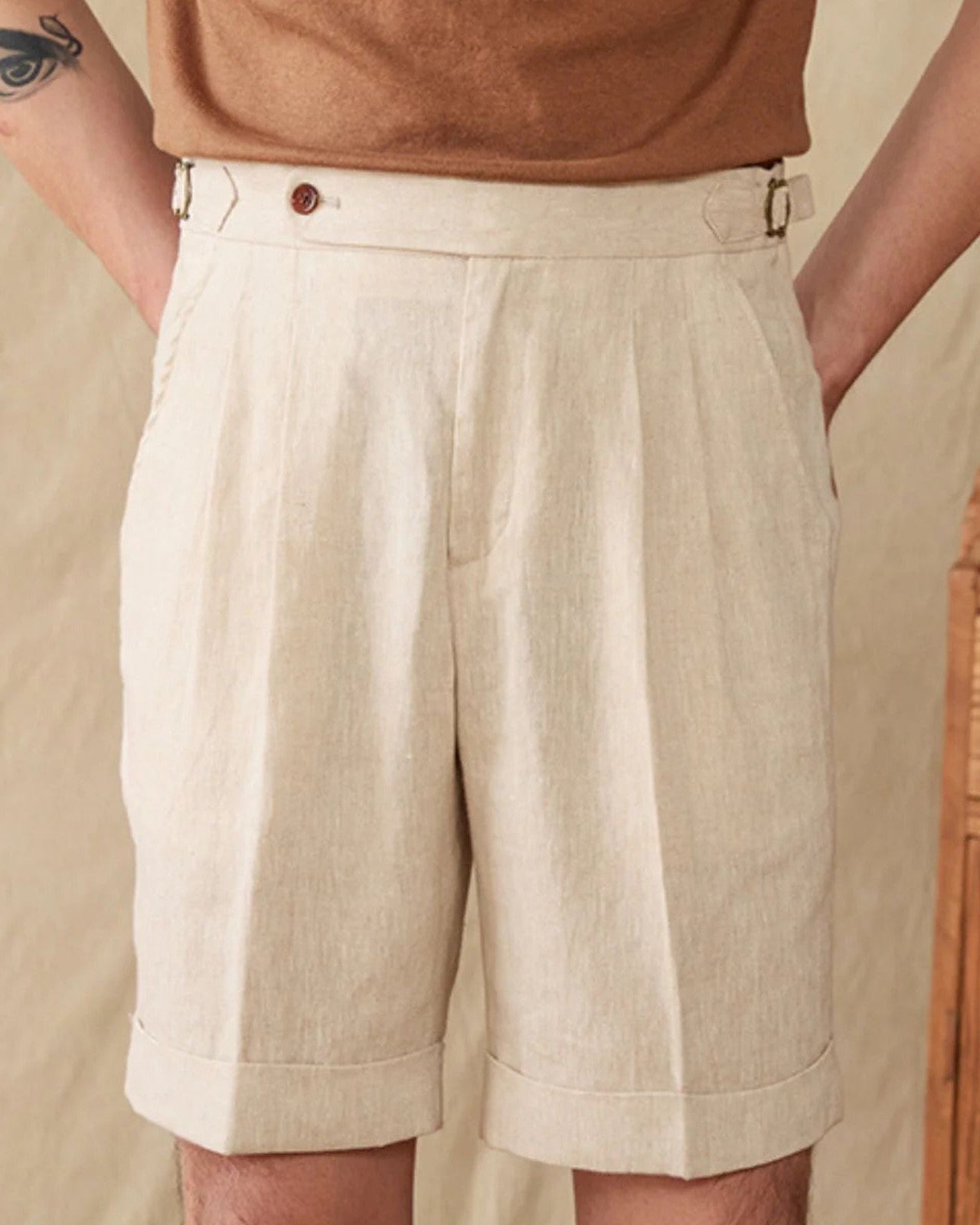Pantaloncini Uomo Heritage in Lino Sartorialità Europea Estivi