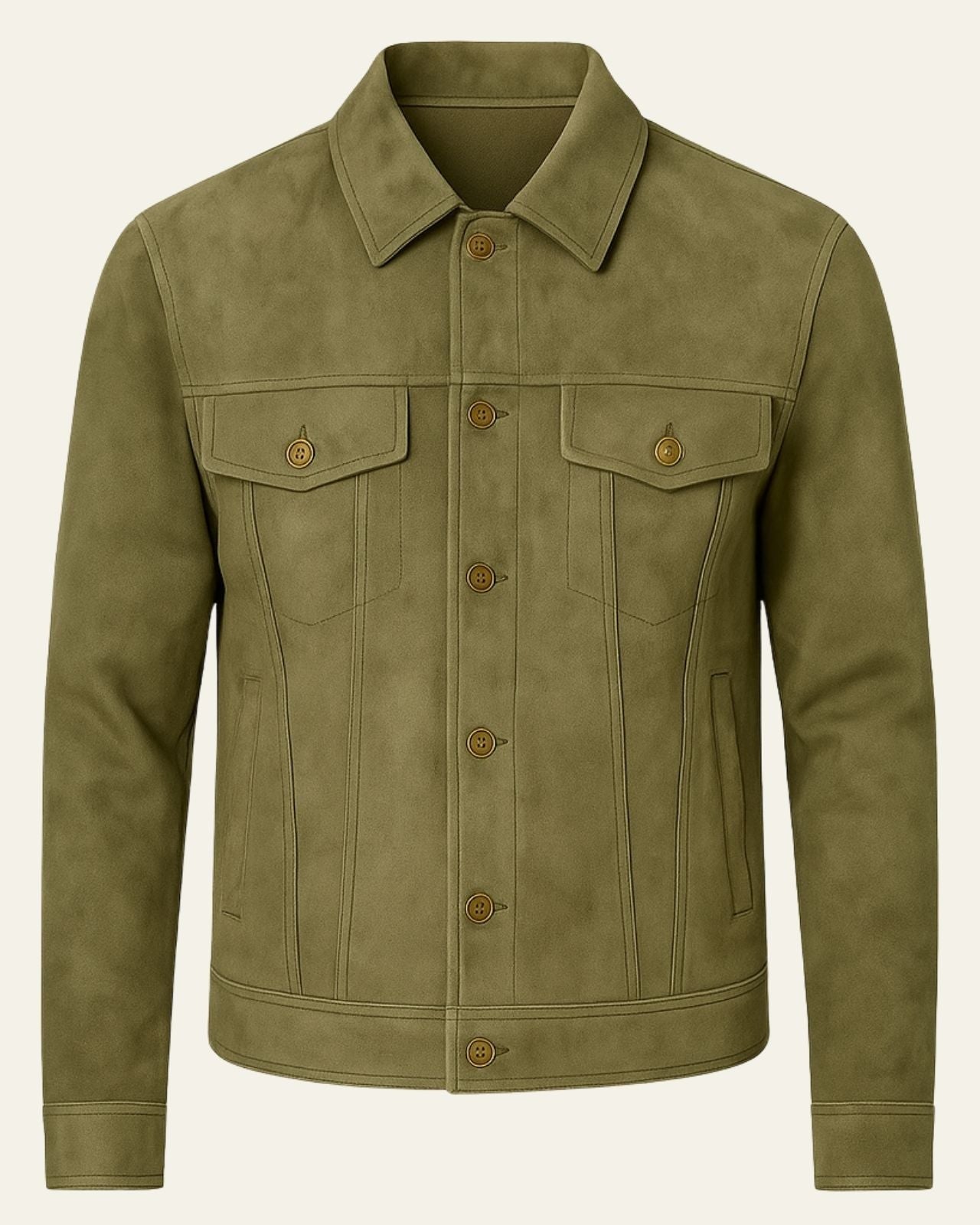 Aurazio Giacca in camoscio con revers da uomo