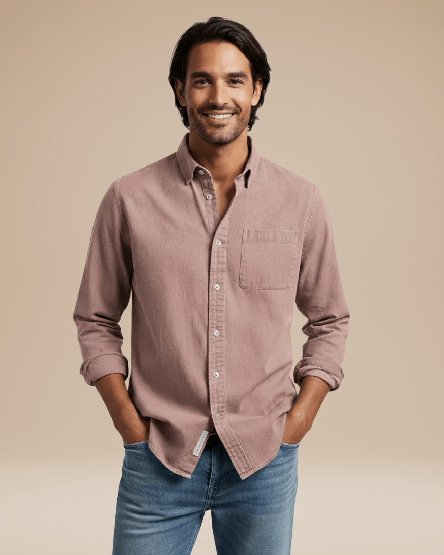 Aurazio Camicia Uomo Casual Elegante In Cotone Morbido Vestibilità Regolare Confortevole Per Ogni Occasione