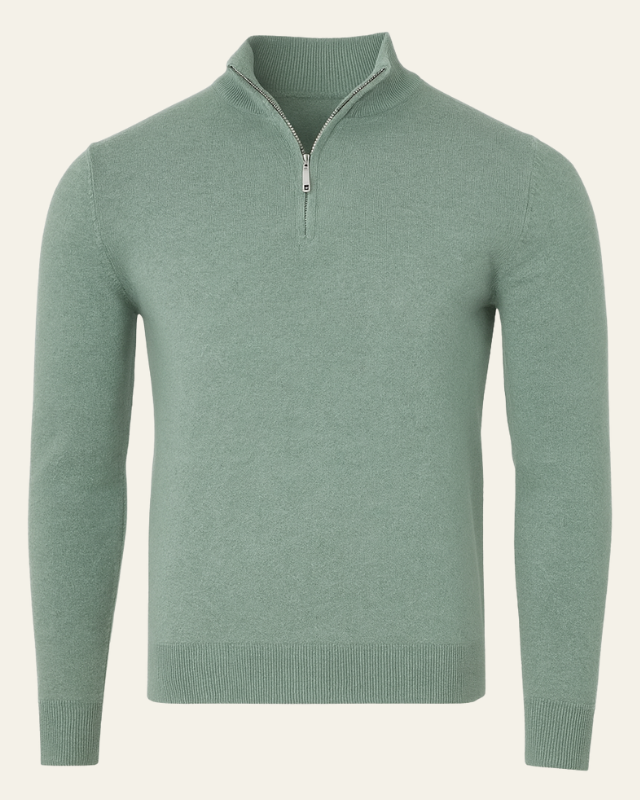 Aurazio Maglione Con Cerniera A Metà Da Uomo