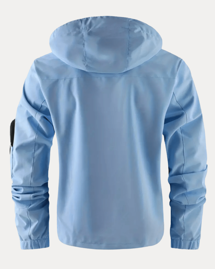 Aurazio Giacca Uomo Softshell Stile Urbano Antivento Resistente All Weather Con Zip