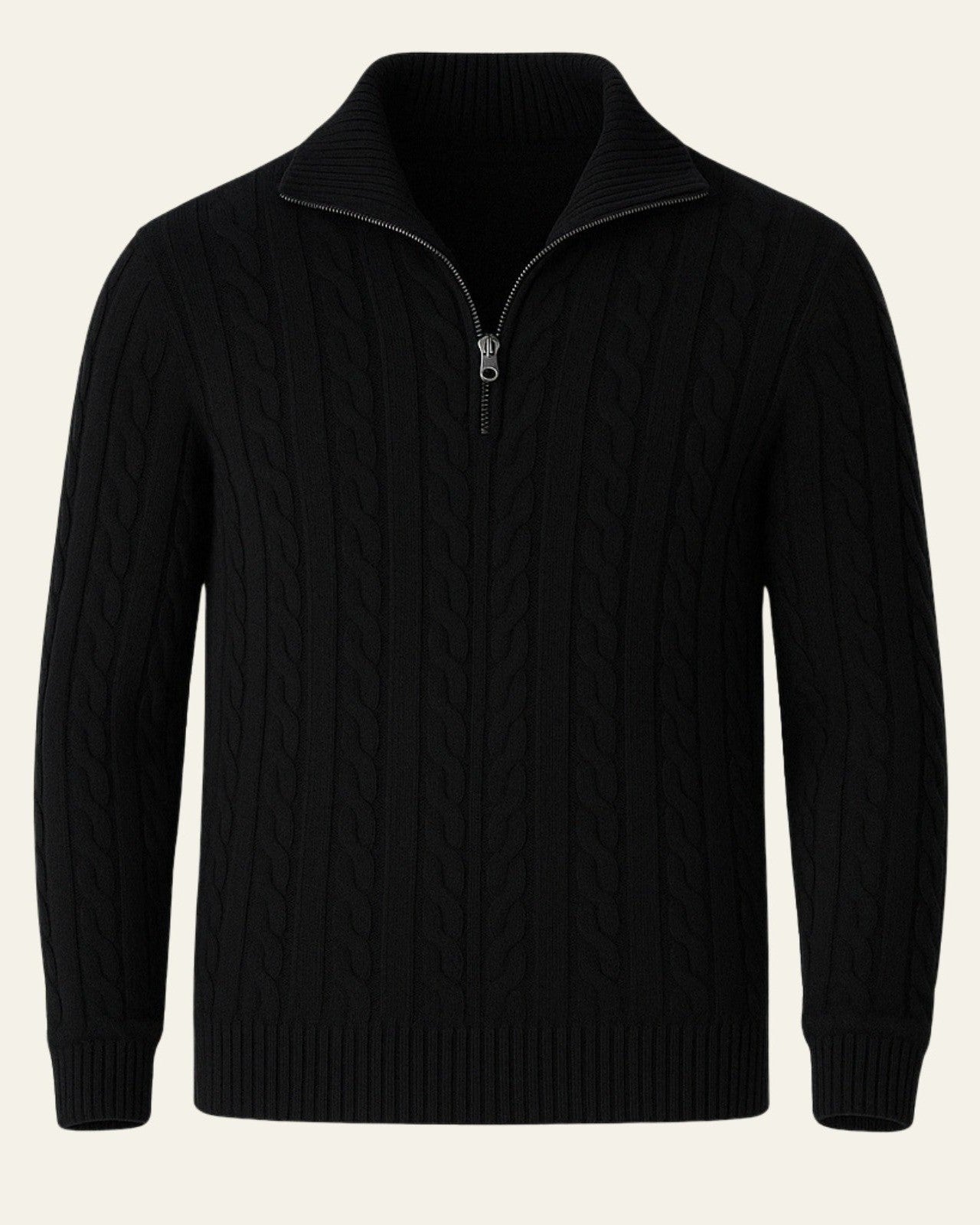 Aurazio Maglione lavorato a maglia con zip da uomo