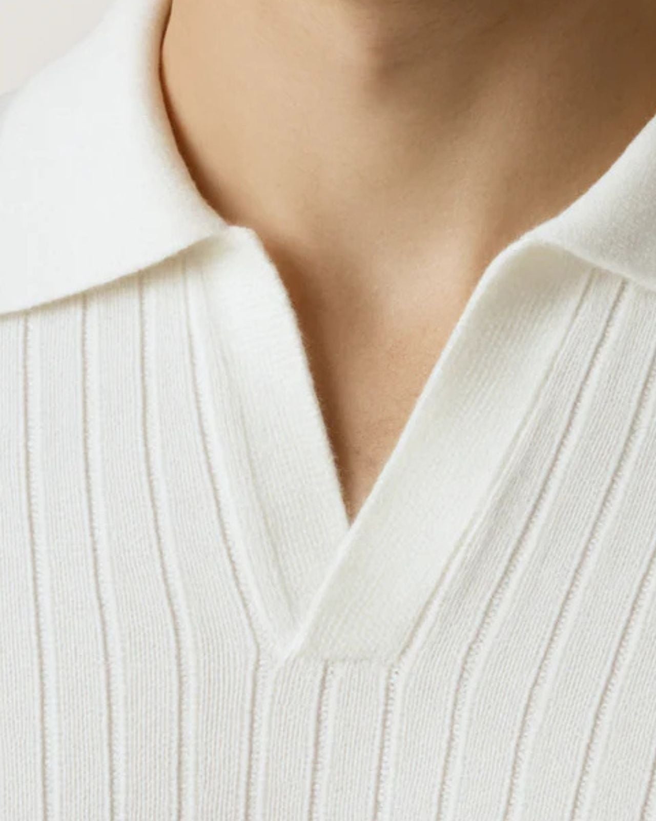 Aurazio Polo in maglia a coste aderente da uomo