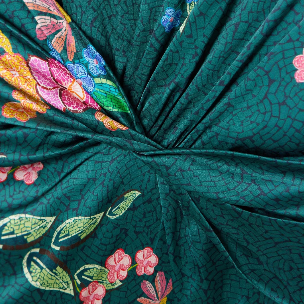 Aurazio Vestito Midi Stampato Elegante Da Donna