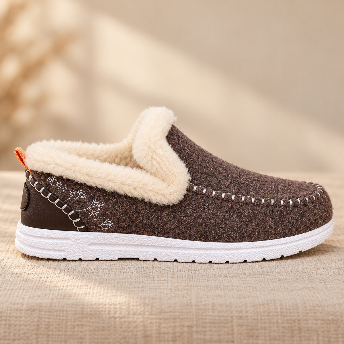 Mocassini Donna Invernali Foderati Caldi Slip-On Suola PVC