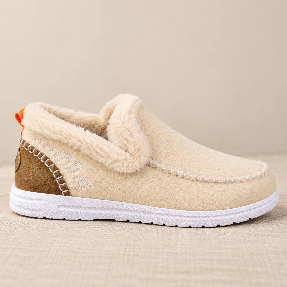 Mocassini Donna Invernali Foderati Caldi Slip-On Suola PVC