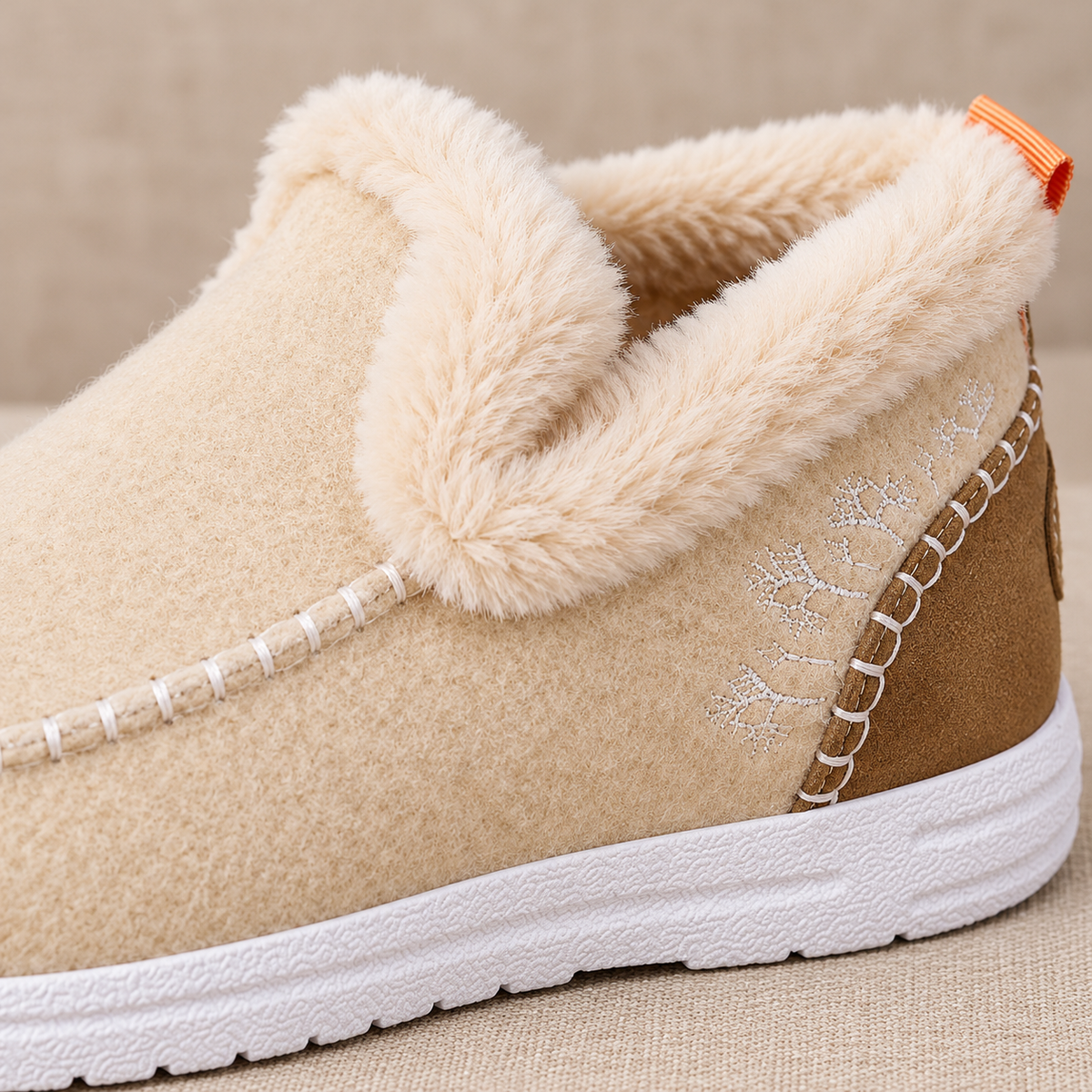 Mocassini Donna Invernali Foderati Caldi Slip-On Suola PVC