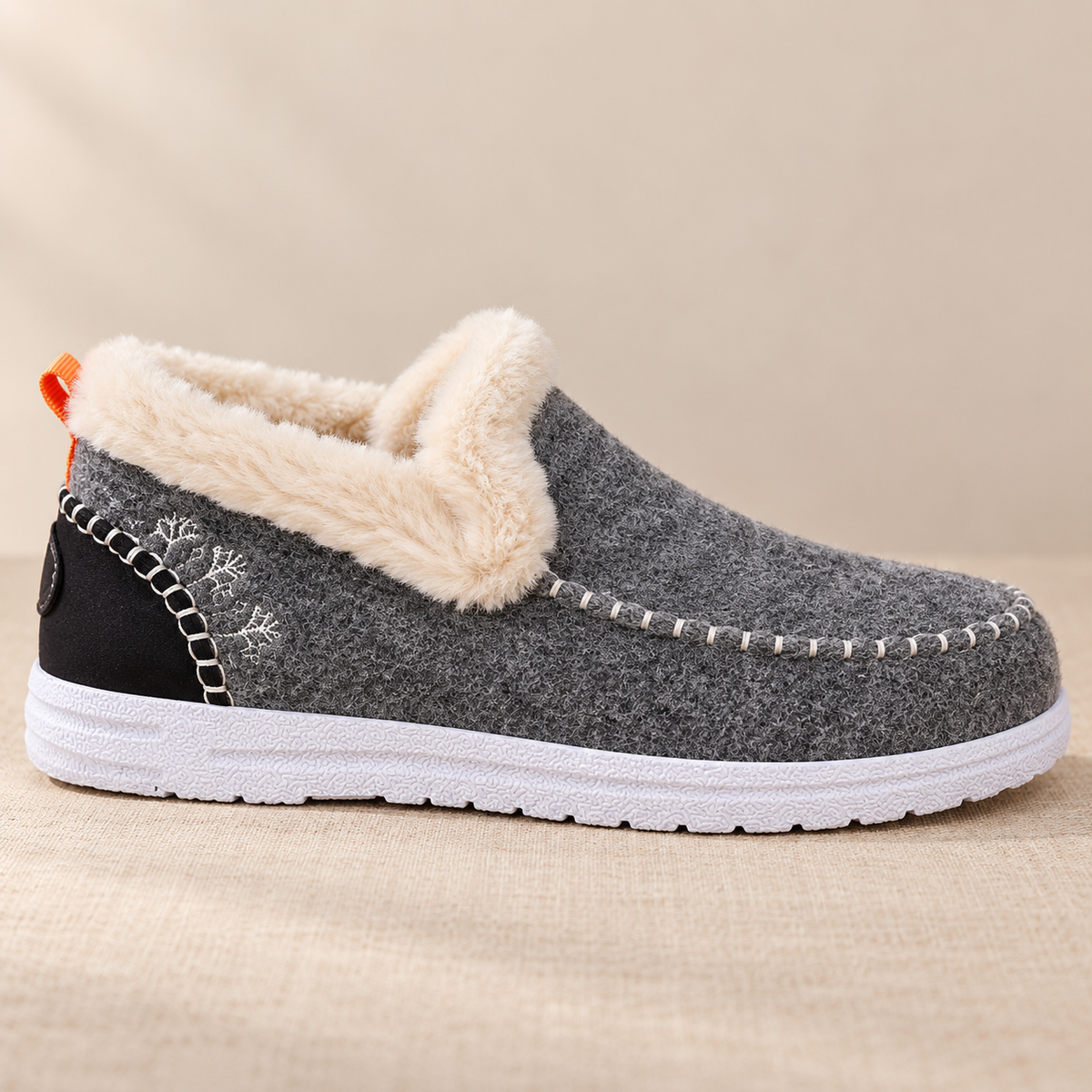 Mocassini Donna Invernali Foderati Caldi Slip-On Suola PVC