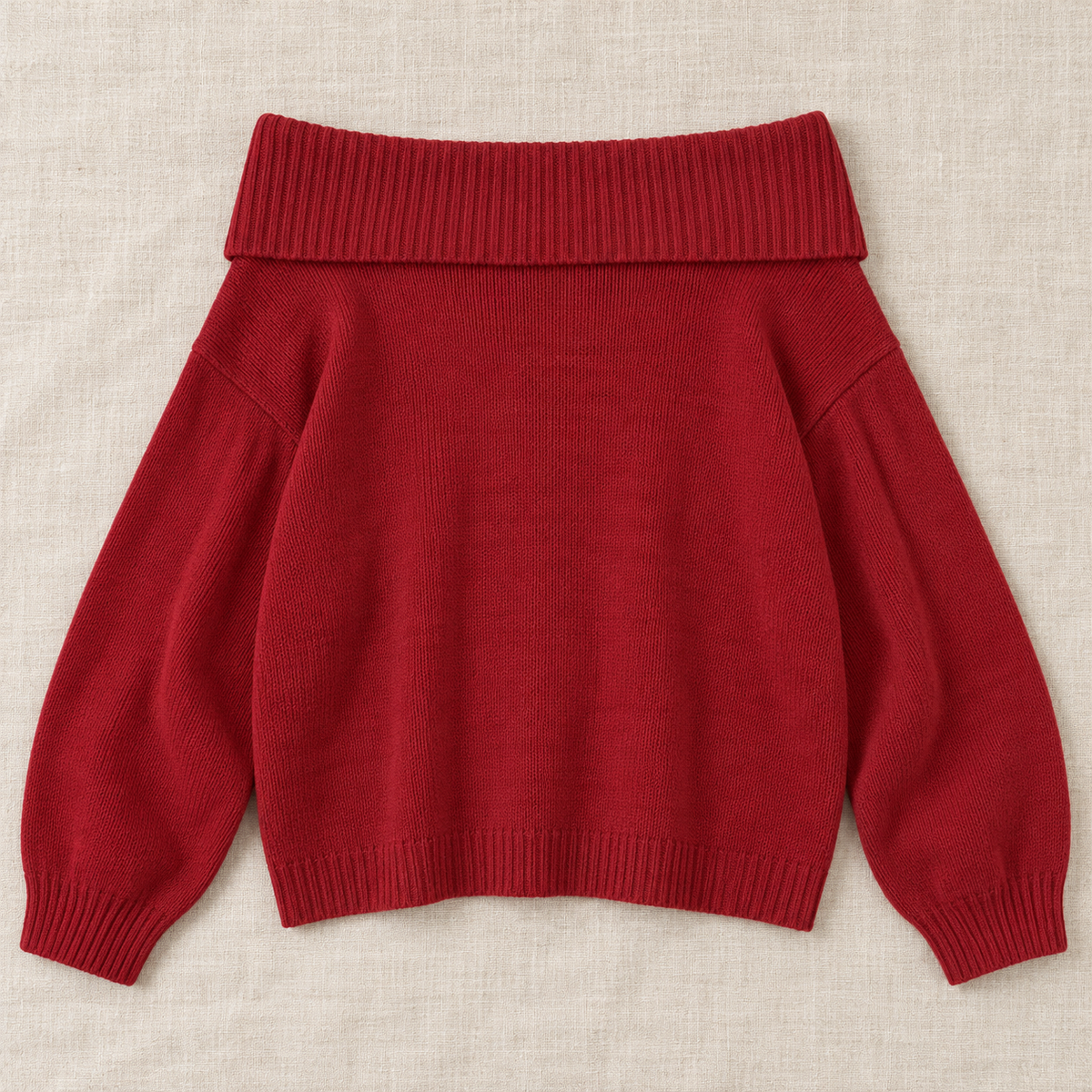 Maglione Donna Rilassato Spalle Scoperte in Maglia Morbida