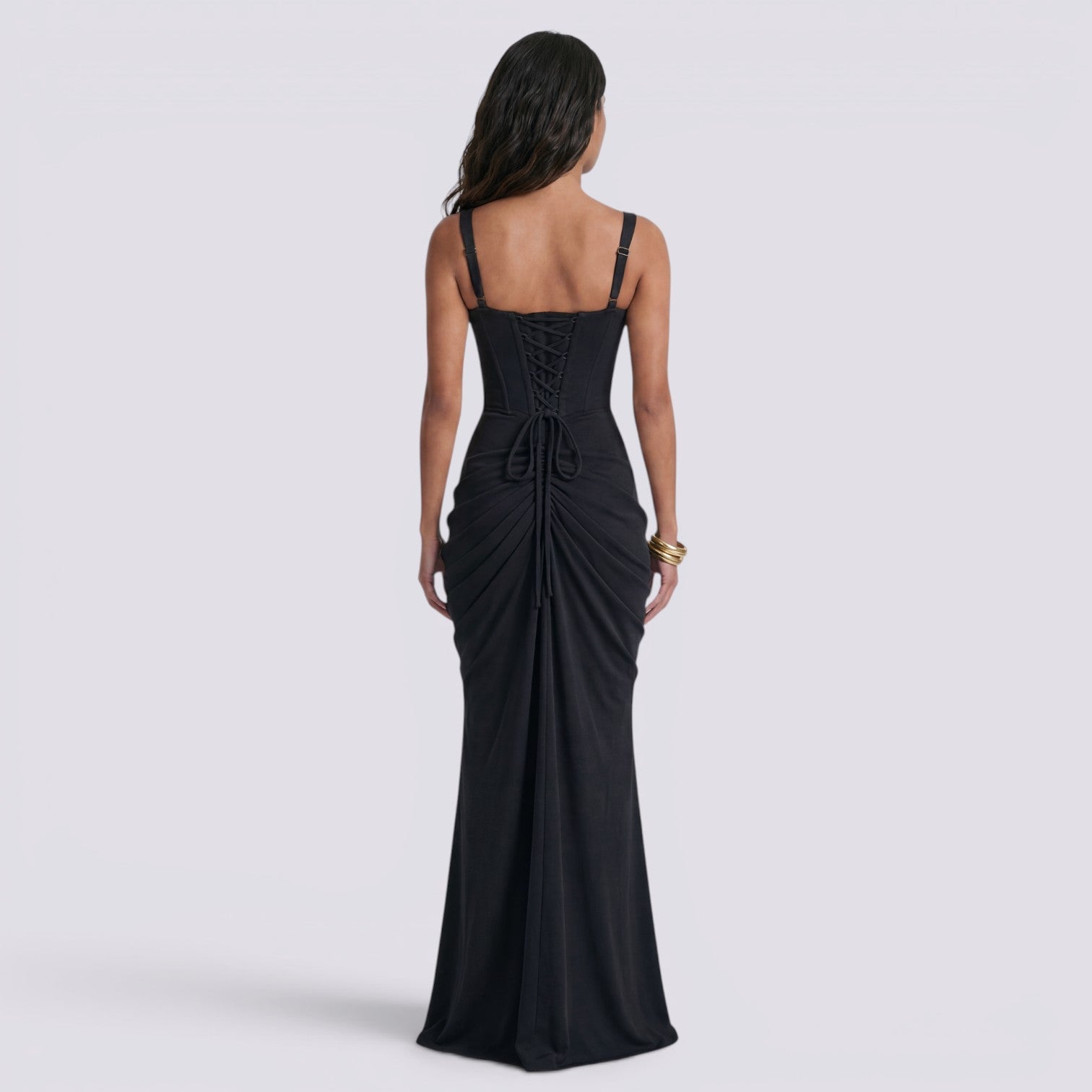 Abito Donna Elegante Plissettato da Cerimonia