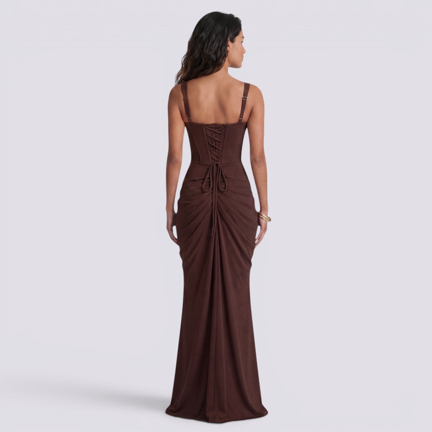 Abito Donna Elegante Plissettato da Cerimonia
