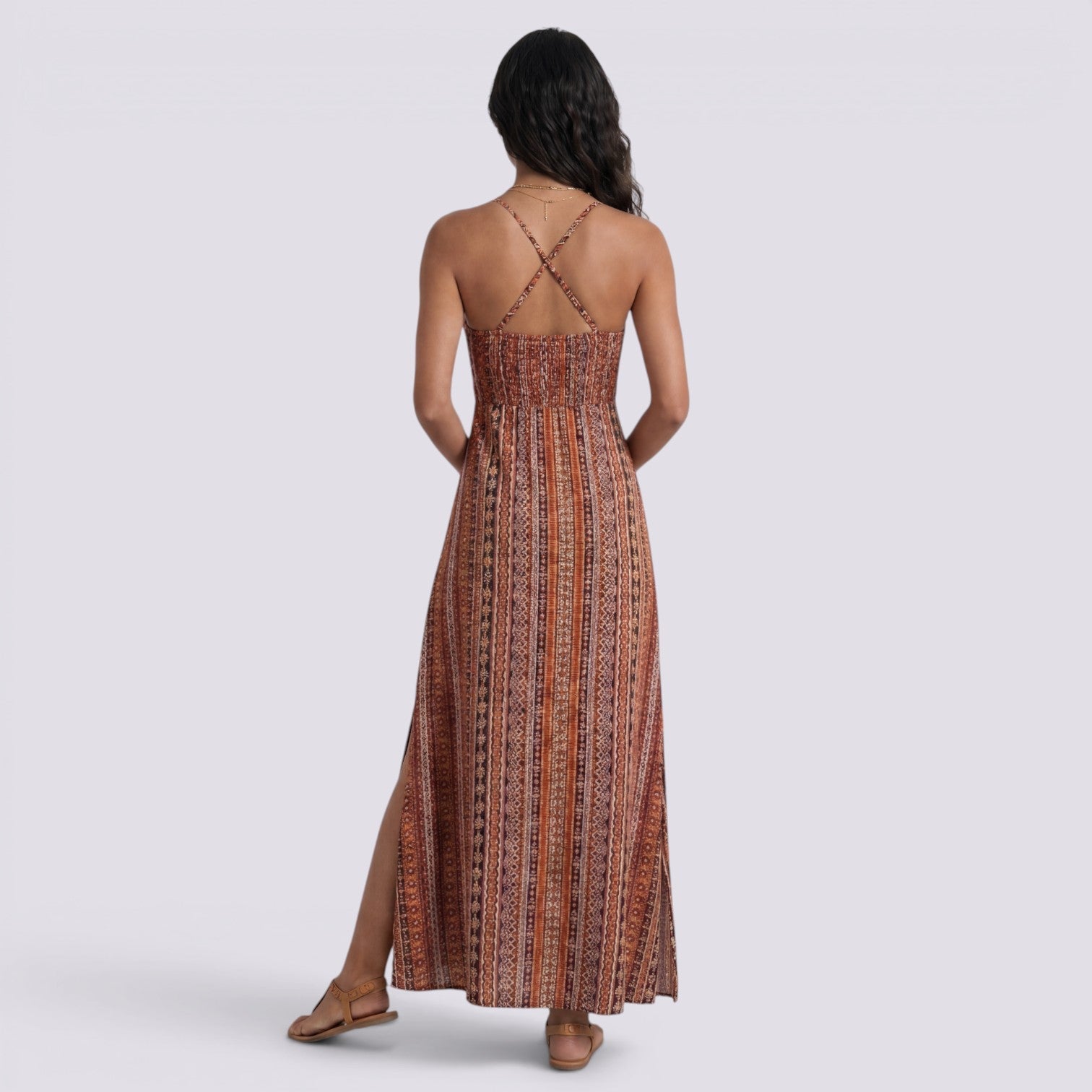 Abito Lungo Donna Maxi Boho Estivo Schiena Aperta