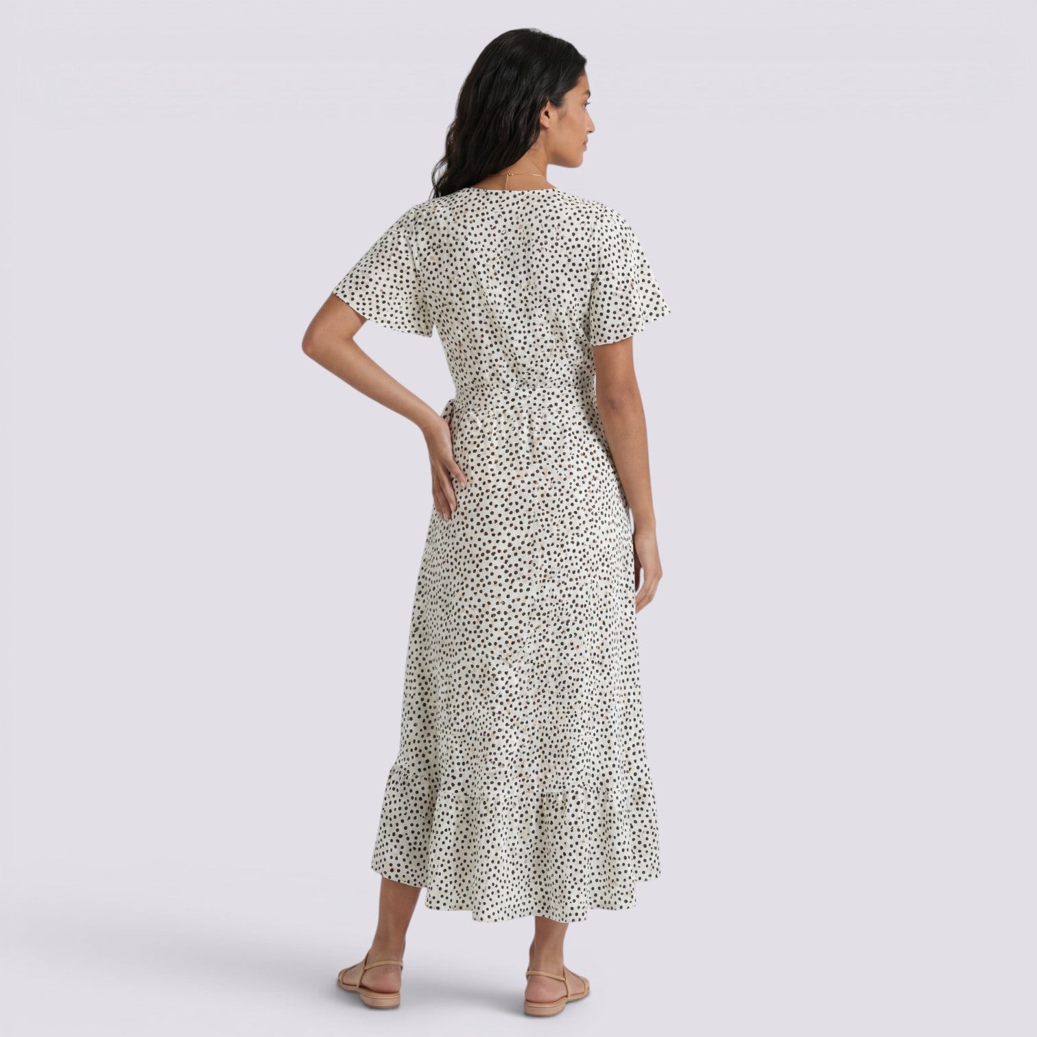 Abito Lungo Donna Floreale Estivo Boho Scollo a V