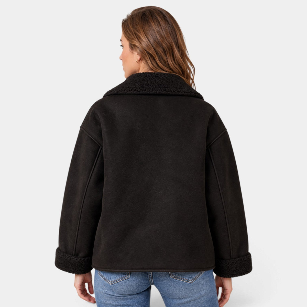 Cappotto Donna in Pelliccia Sintetica Oversize Elegante