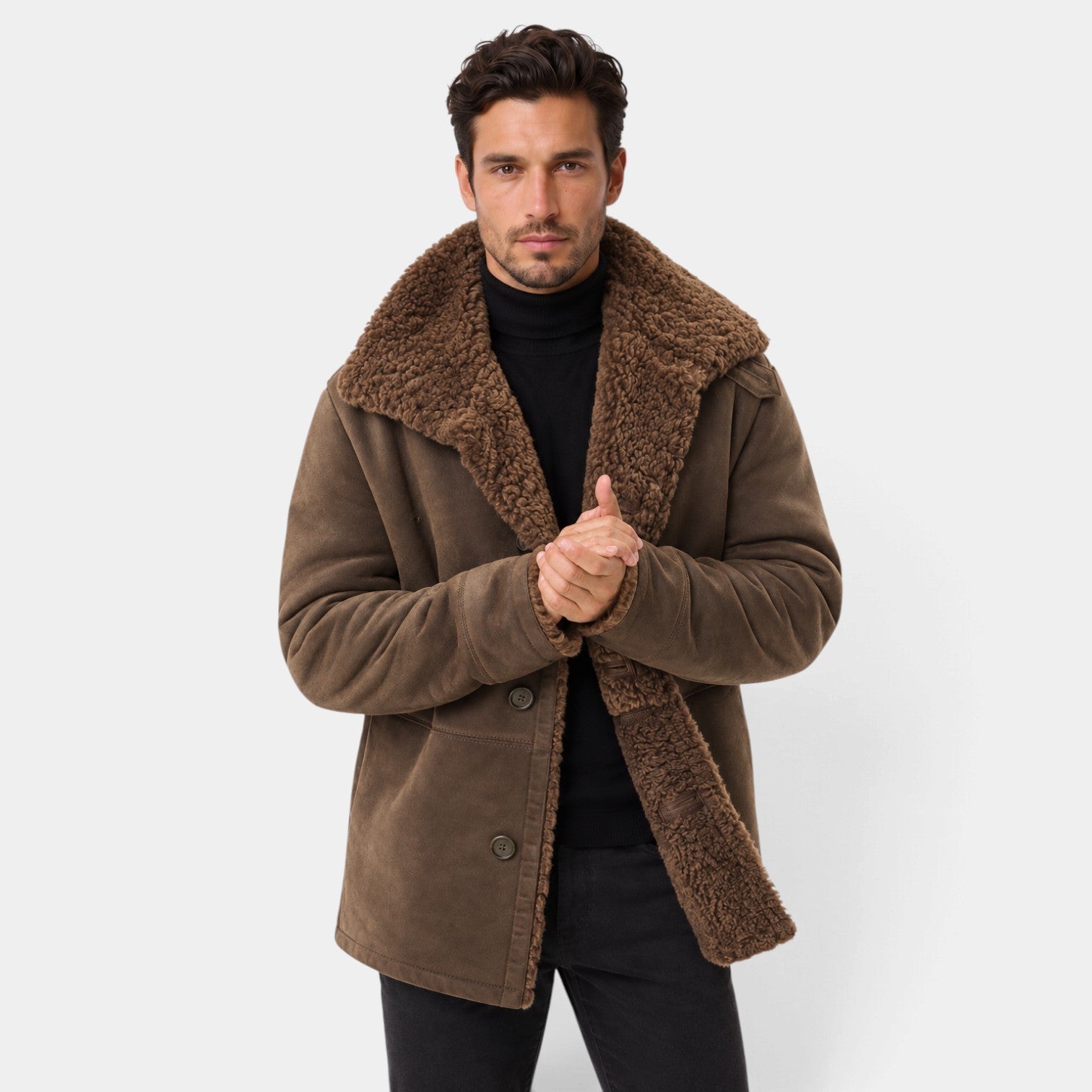 Parka Uomo Invernale Fodera Spessa Cappuccio Staccabile