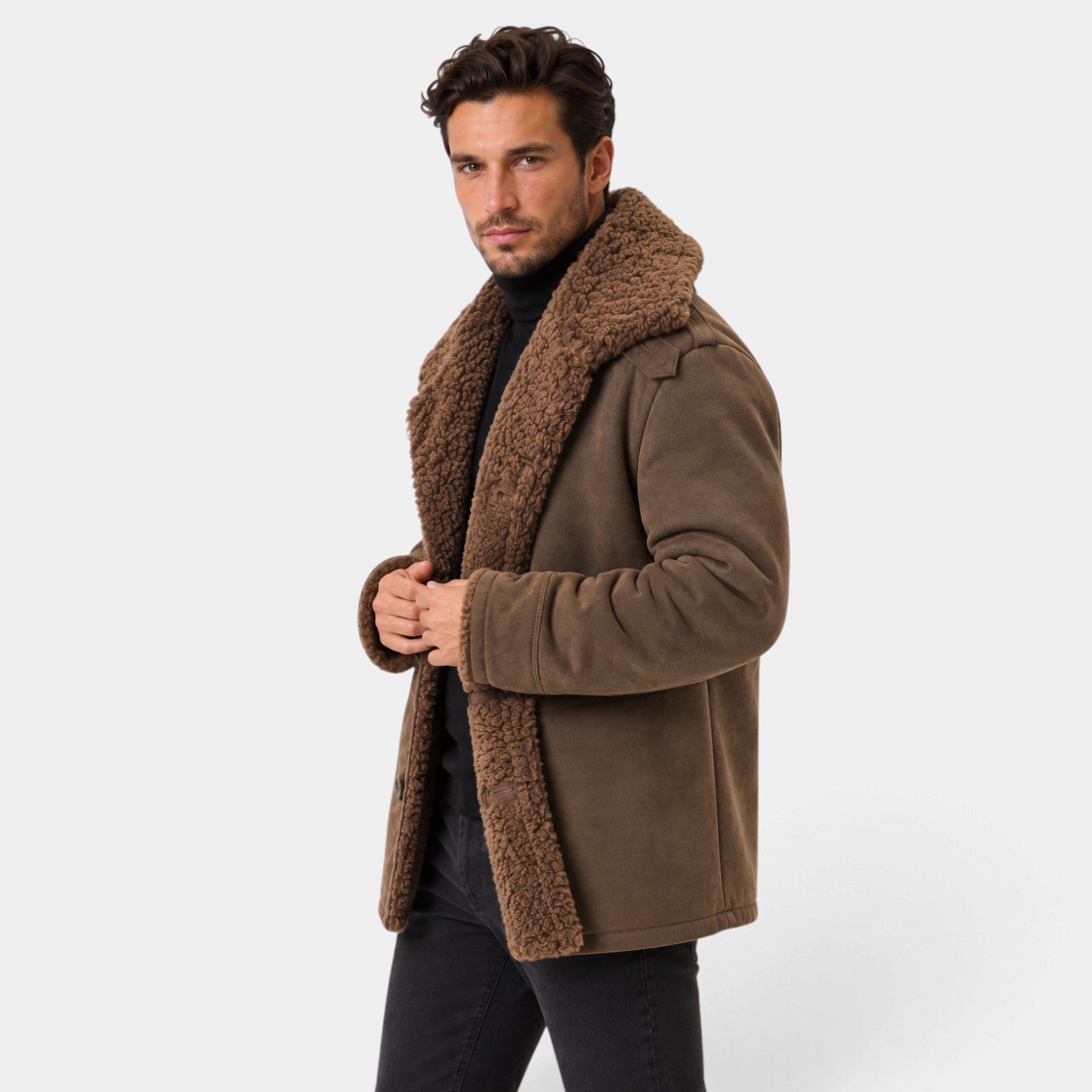 Parka Uomo Invernale Fodera Spessa Cappuccio Staccabile