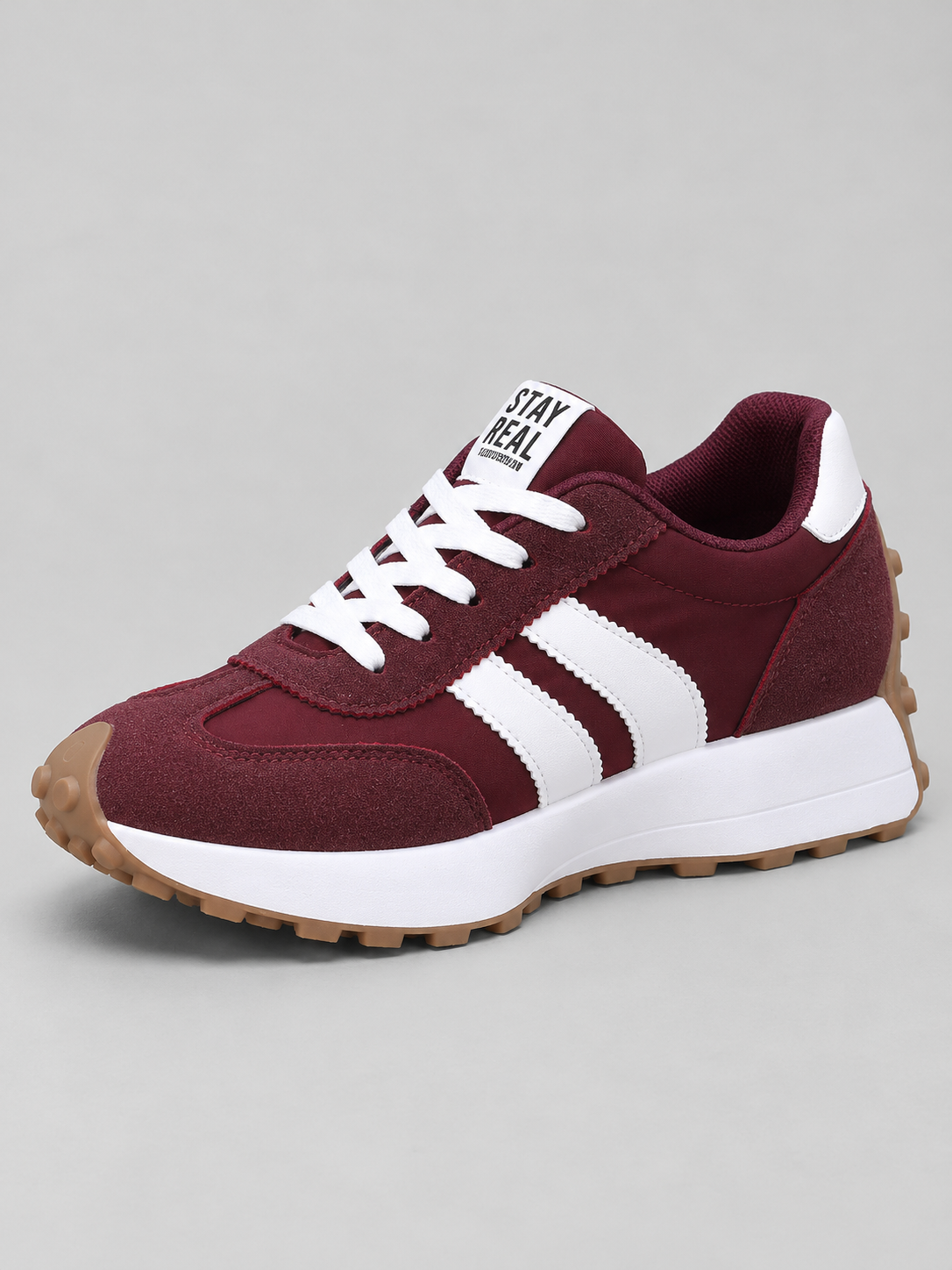 Sneakers Donna Chunky Effetto Camoscio Stile Vintage Sportive