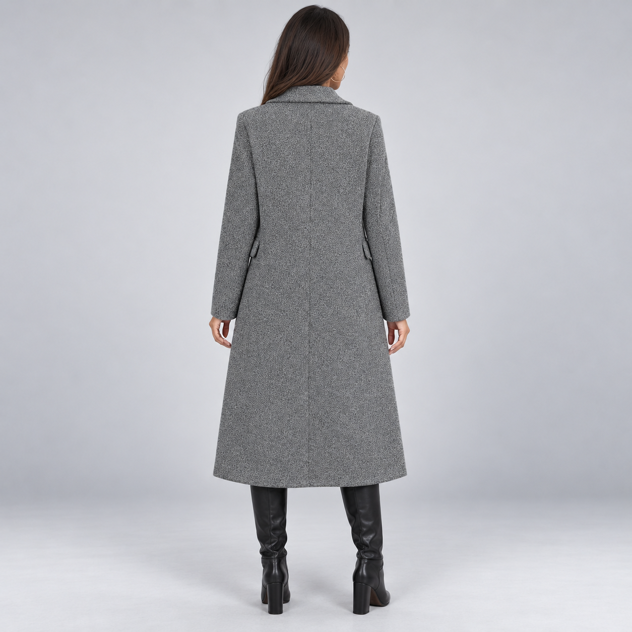Trench Donna Doppiopetto Regular Fit in Poliestere Foderato