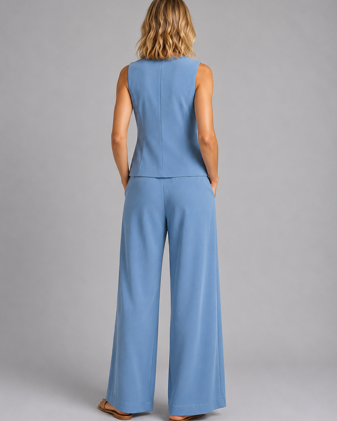 Completo Donna Gilet Sartoriale e Pantaloni Palazzo