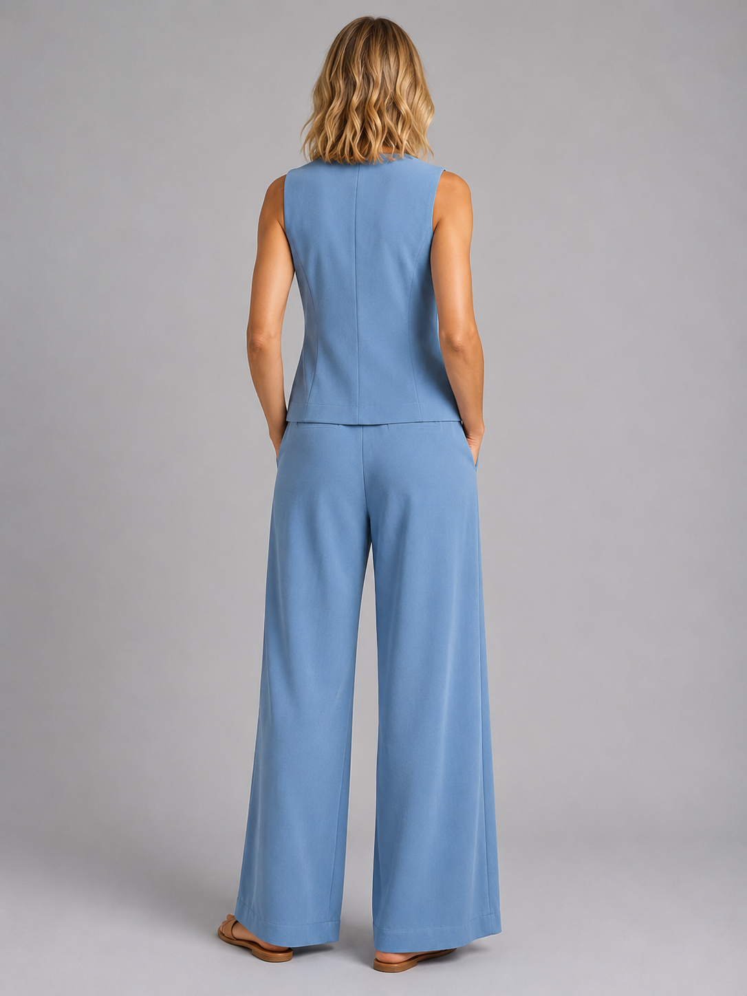 Completo Donna Gilet Sartoriale e Pantaloni Palazzo