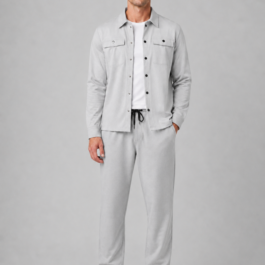 Completo Uomo Overshirt e Pantaloni Casual Coordinato