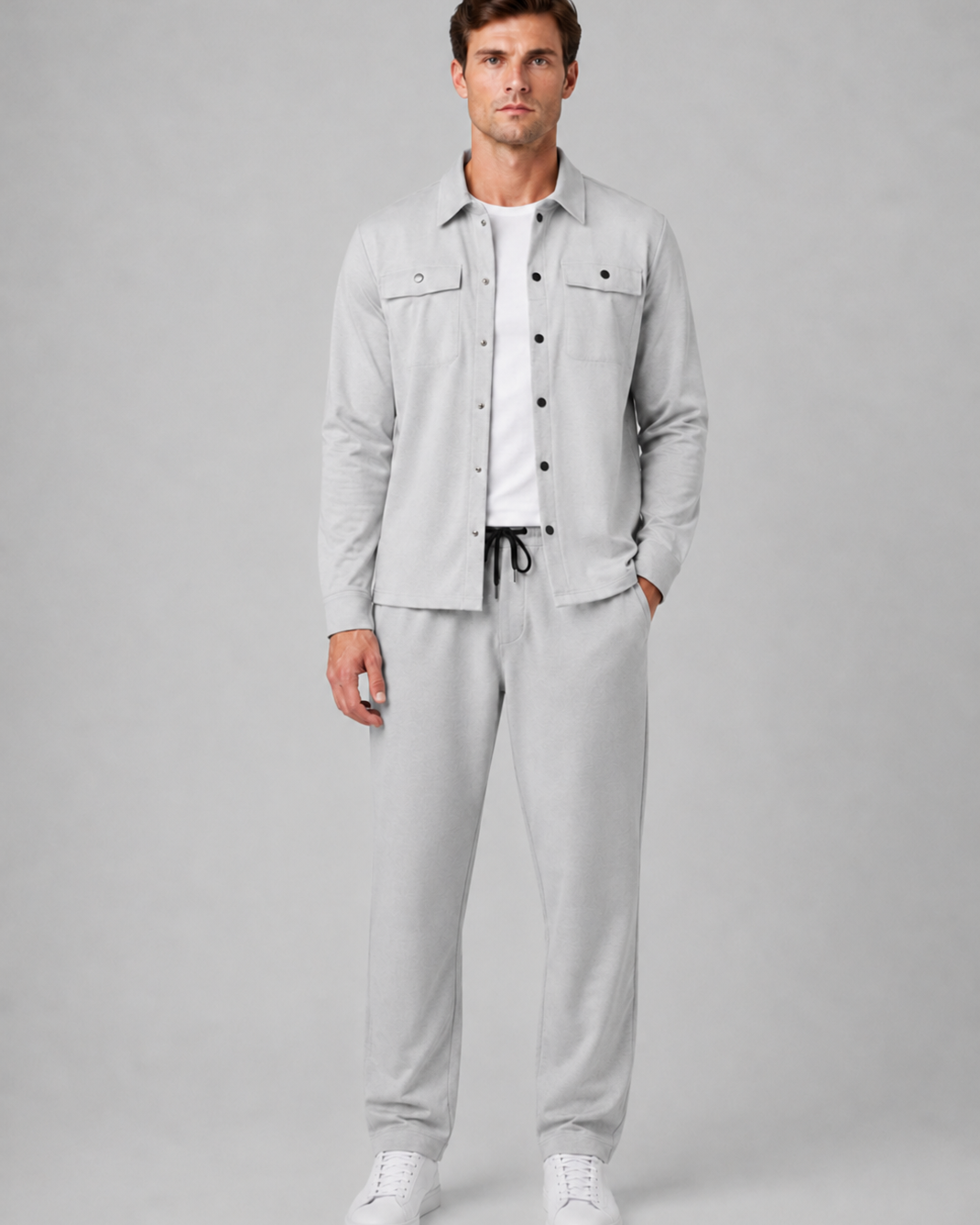 Completo Uomo Overshirt e Pantaloni Casual Coordinato