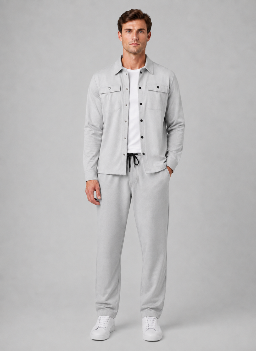 Completo Uomo Overshirt e Pantaloni Casual Coordinato