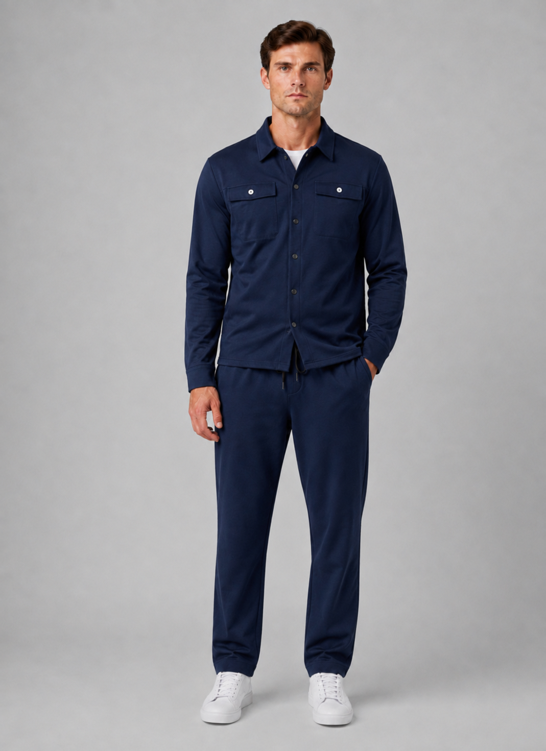 Completo Uomo Overshirt e Pantaloni Casual Coordinato