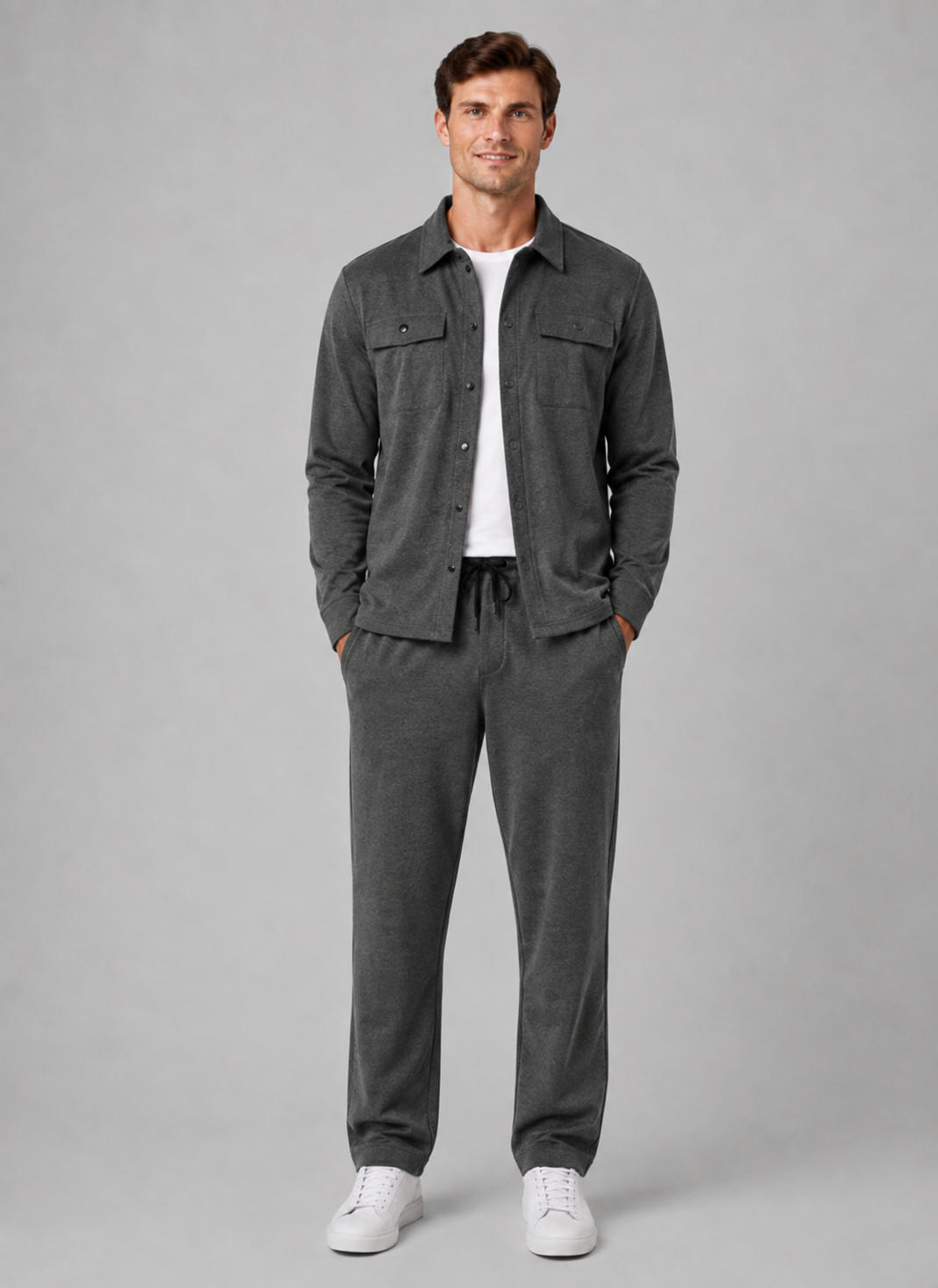 Completo Uomo Overshirt e Pantaloni Casual Coordinato