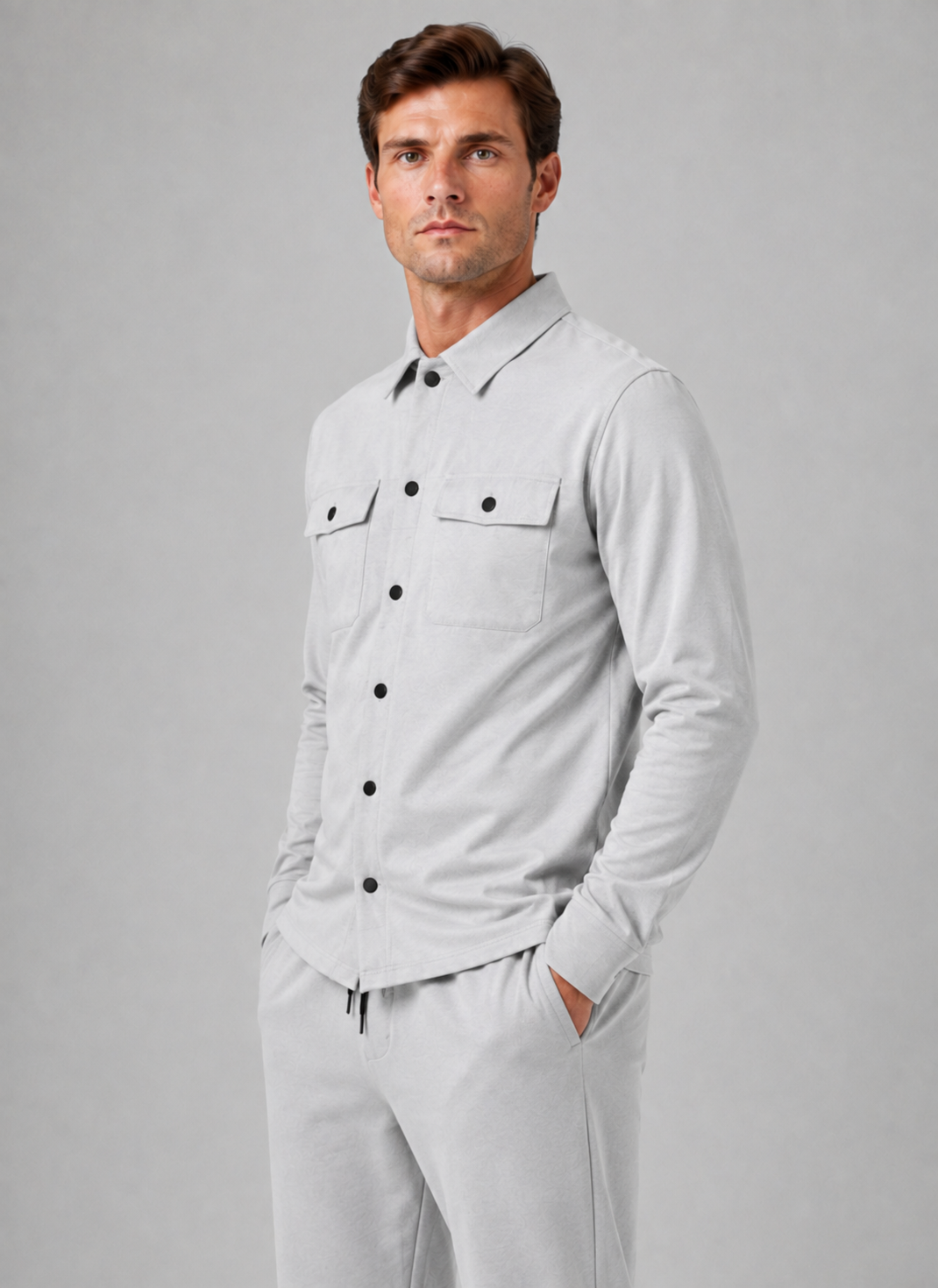 Completo Uomo Overshirt e Pantaloni Casual Coordinato