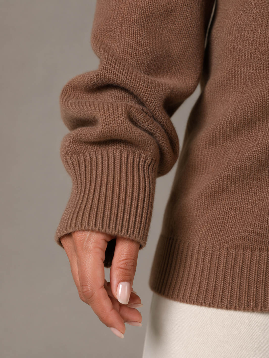 Maglione Donna Spalle Scoperte Collo Ripiegato Aderente
