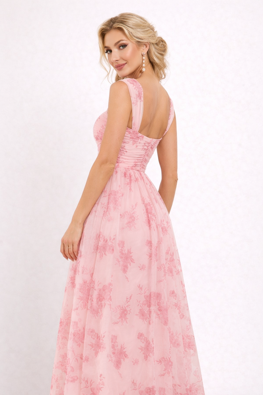 Aurazio Vestito Lungo Floreale da Donna