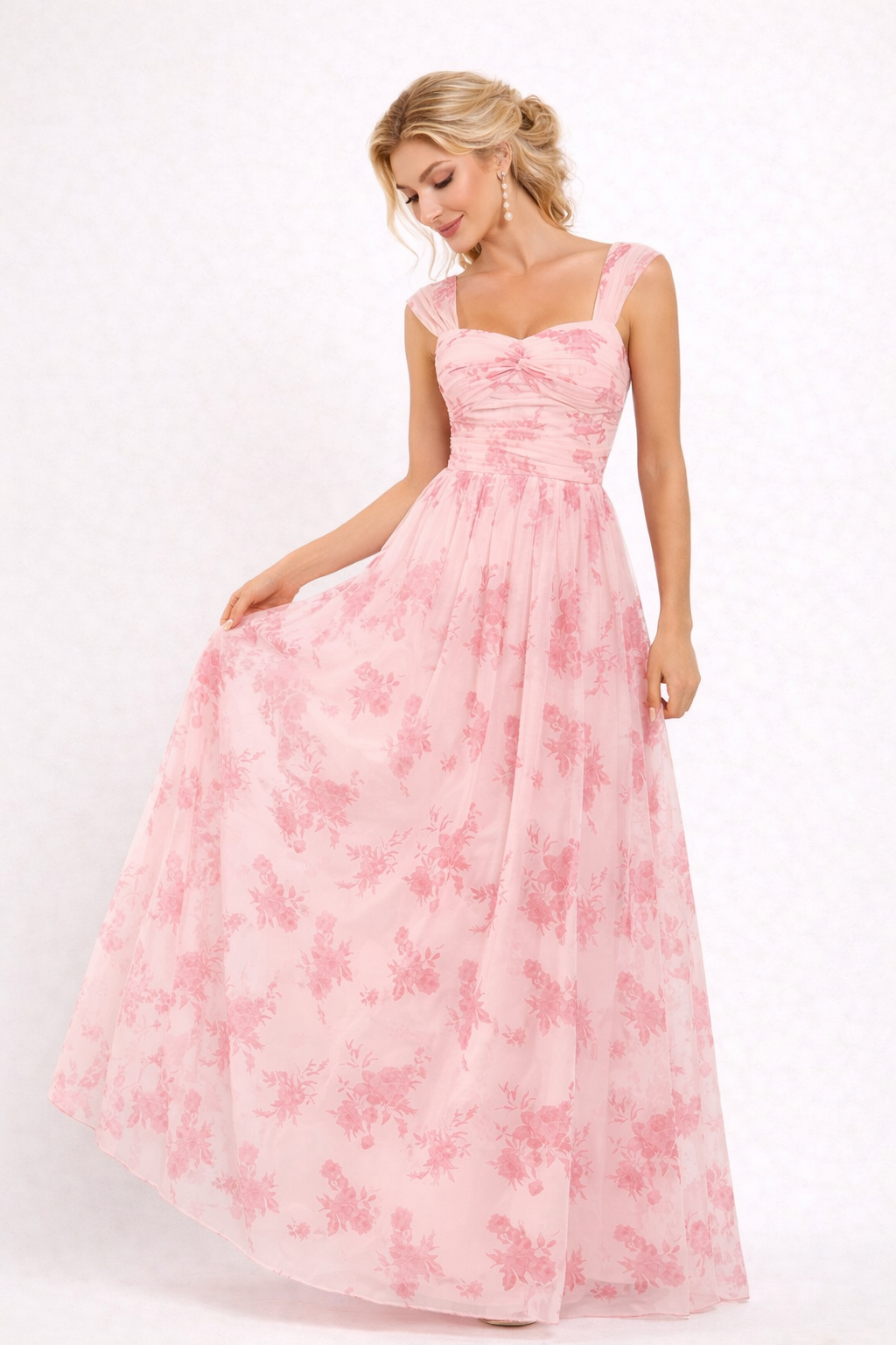 Aurazio Vestito Lungo Floreale da Donna