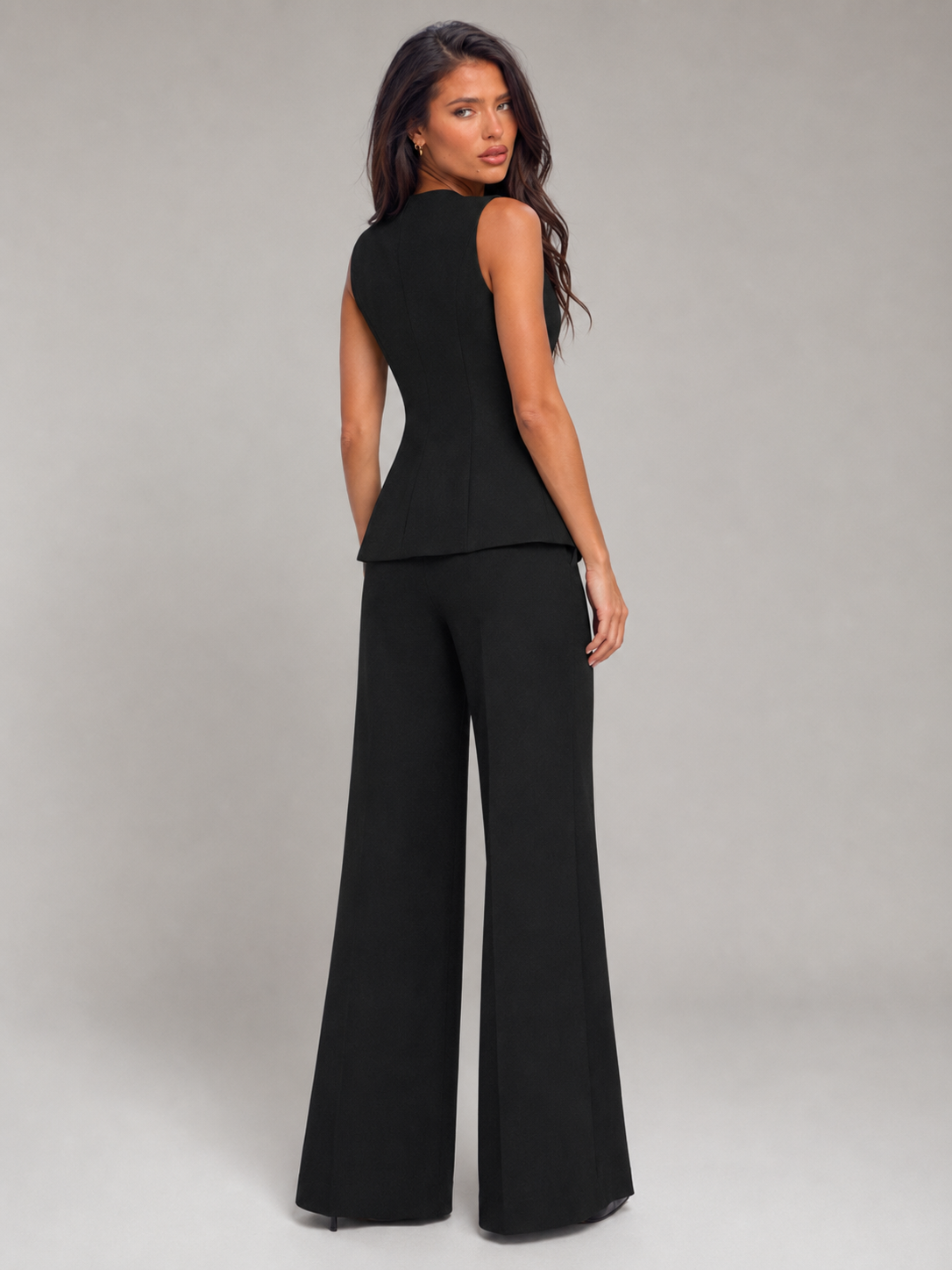 Completo Donna Gilet Sartoriale e Pantaloni Palazzo Neri
