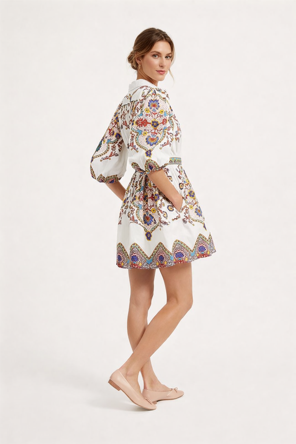 Aurazio Vestito Mini Stampato da Donna