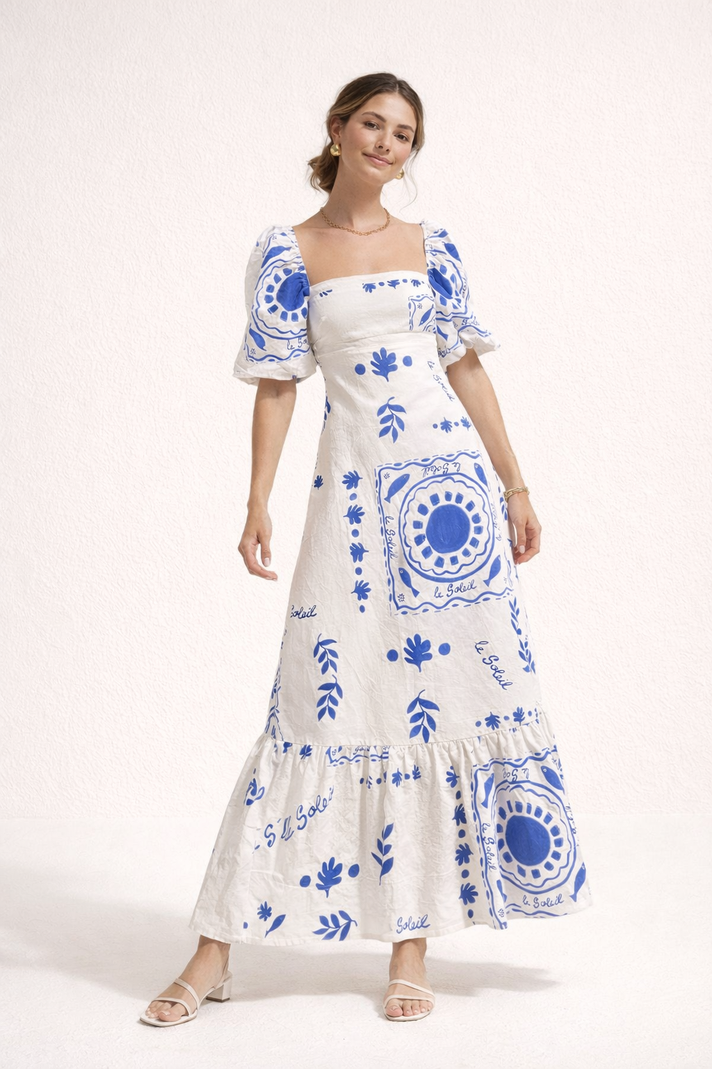 Aurazio Vestito Midi Stampato da Donna