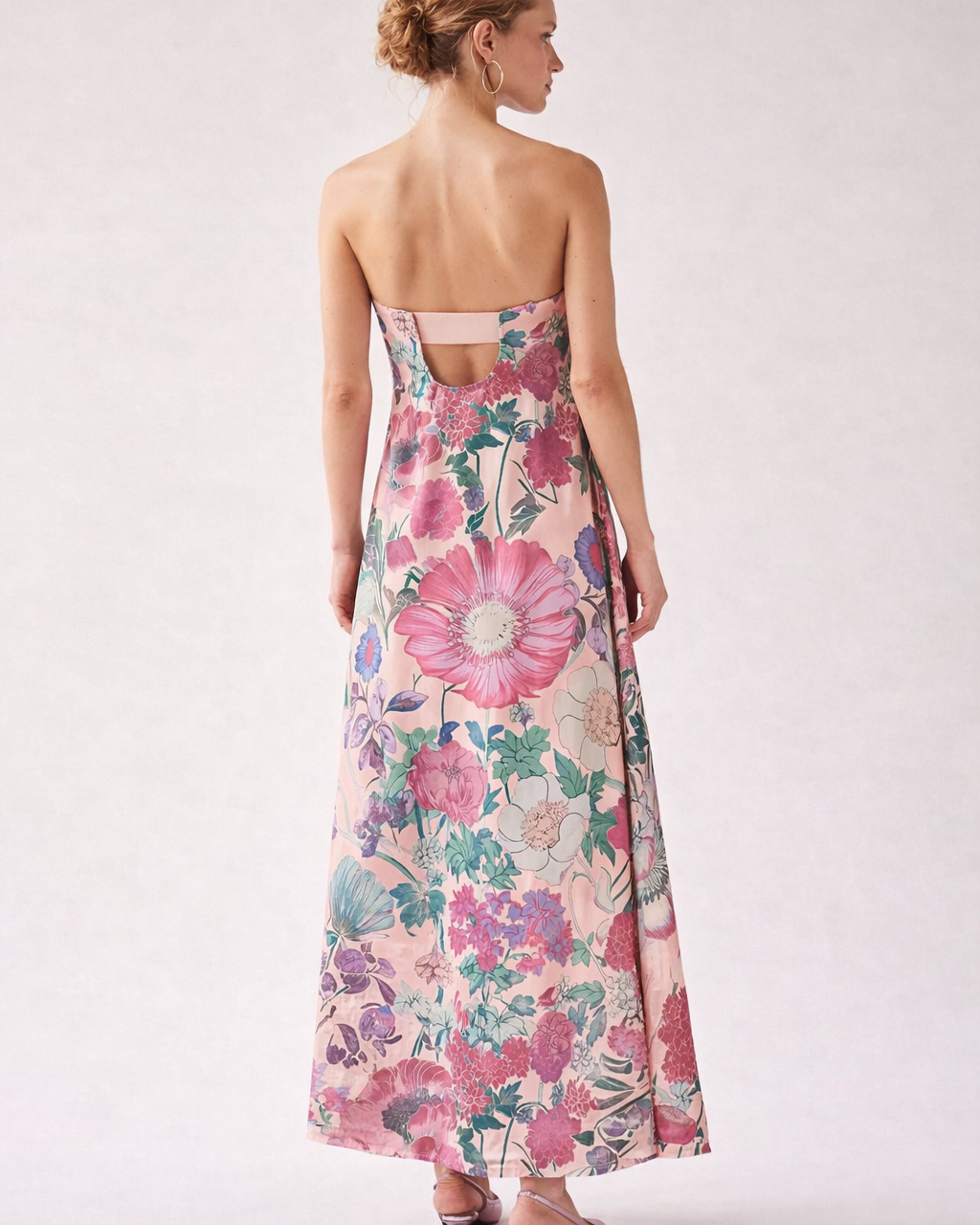 Vestito Lungo Donna Stampa Marina Vita Alta Estivo