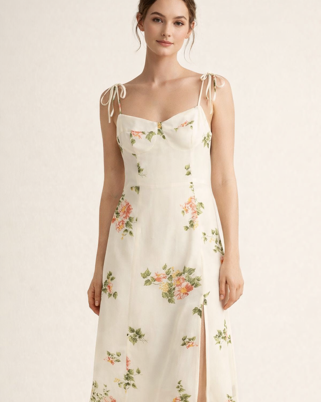 Abito Midi Donna Floreale Leggero Estivo Delicato