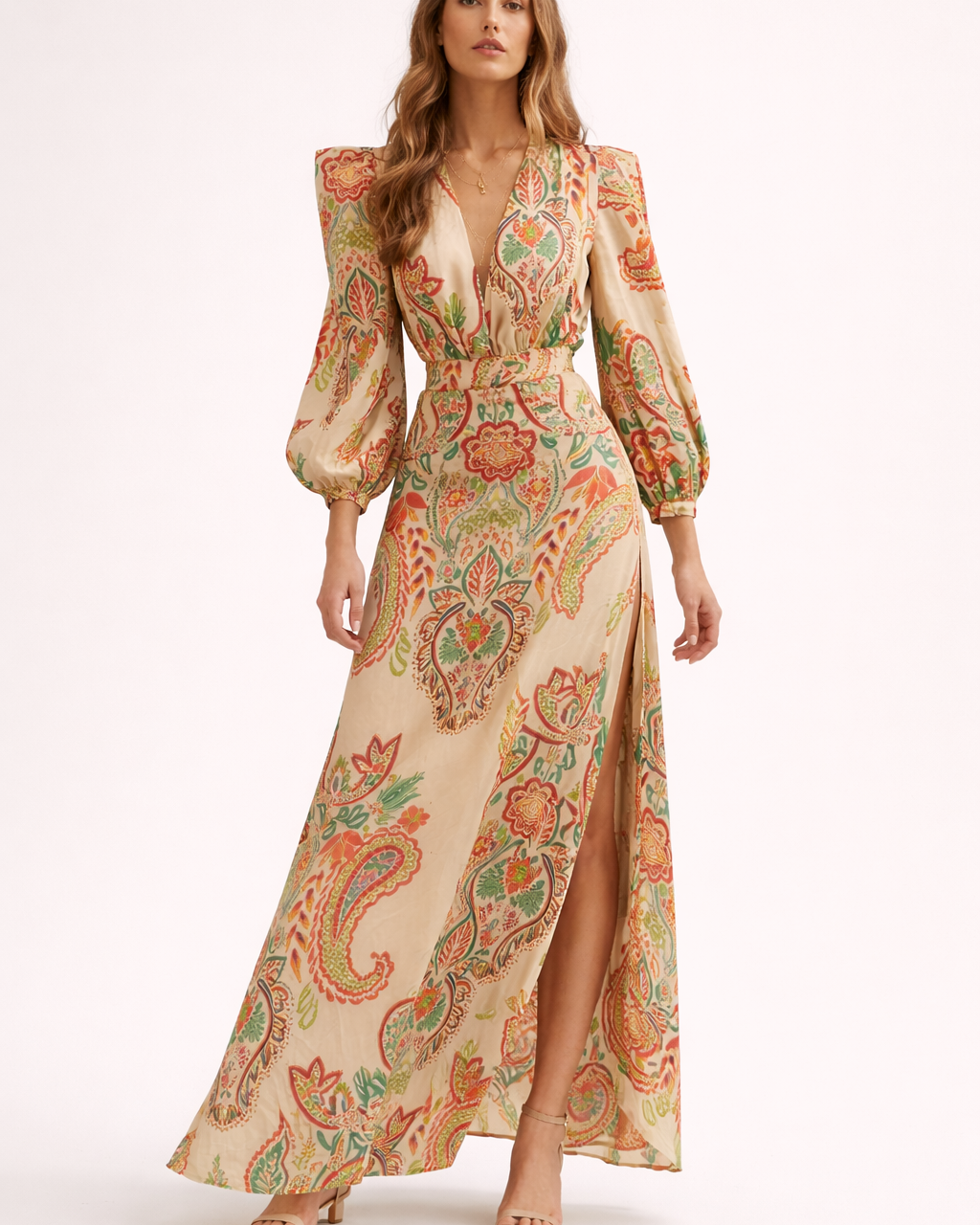 Vestito Lungo Donna Paisley Estivo Traspirante