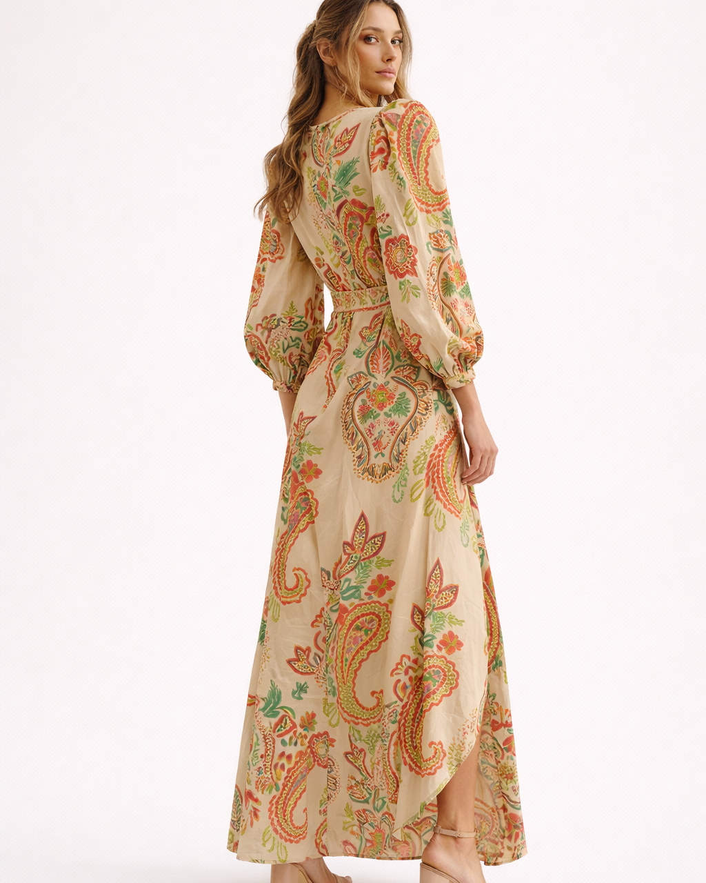 Vestito Lungo Donna Paisley Estivo Traspirante
