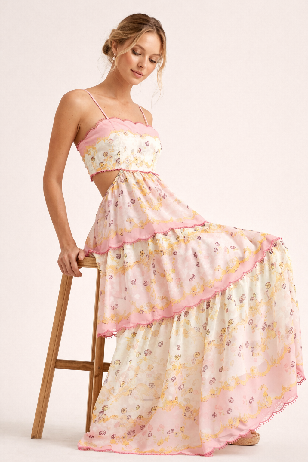 Aurazio Vestito Midi a Colori da Donna