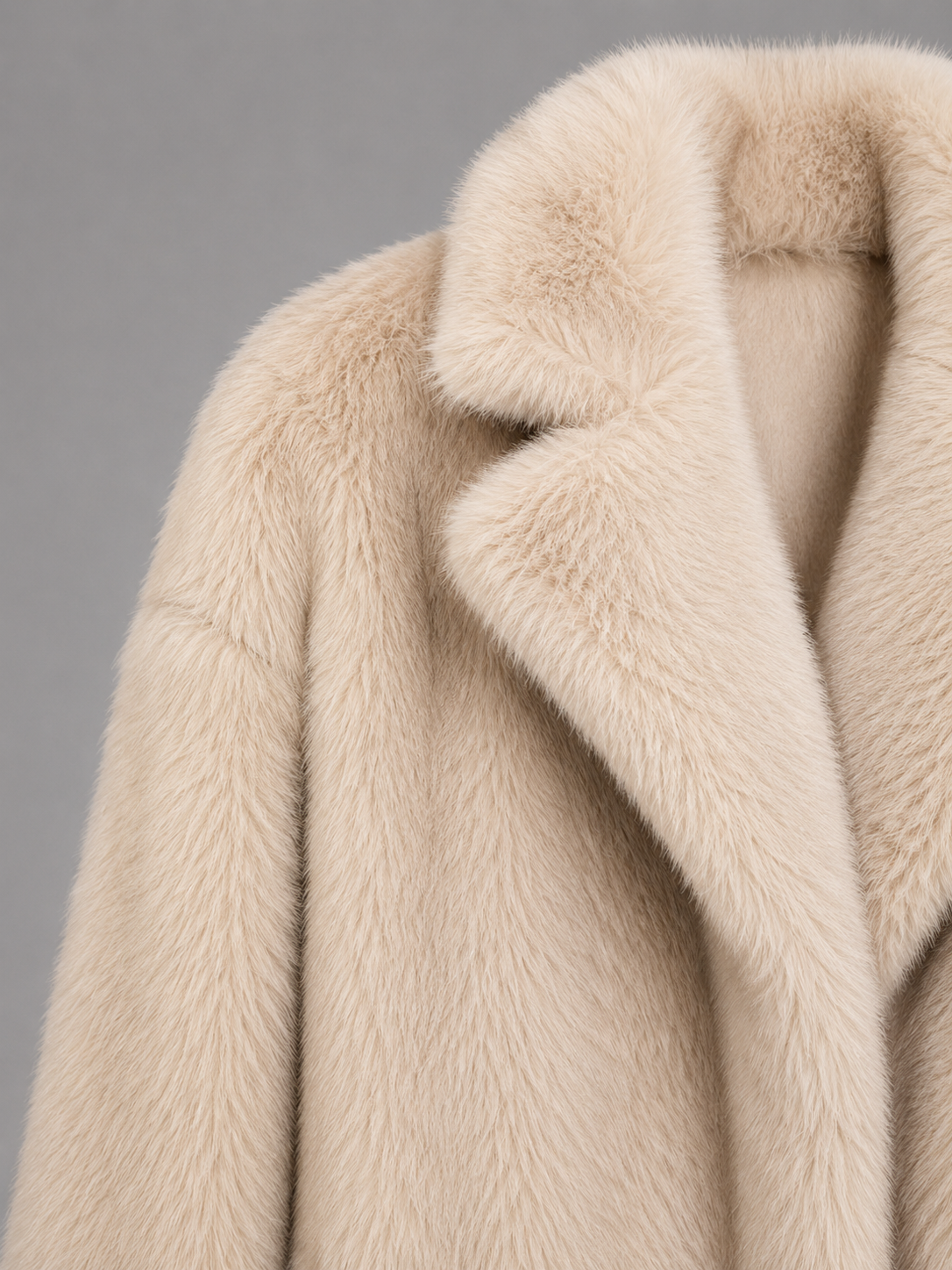 Cappotto Donna Oversize in Pelliccia Sintetica Avvolgente