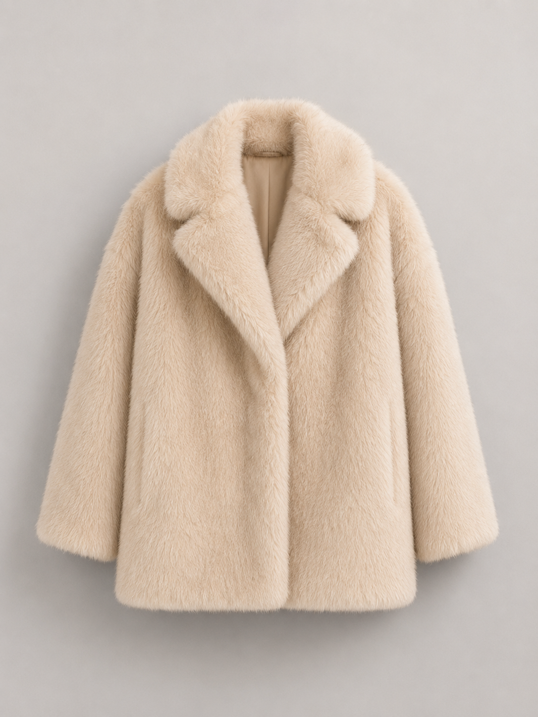 Cappotto Donna Oversize in Pelliccia Sintetica Avvolgente