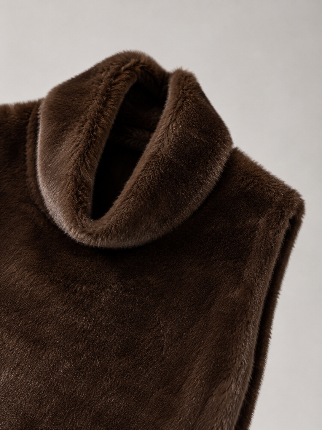 Gilet Donna Reversibile in Pelliccia Sintetica Due Lunghezze
