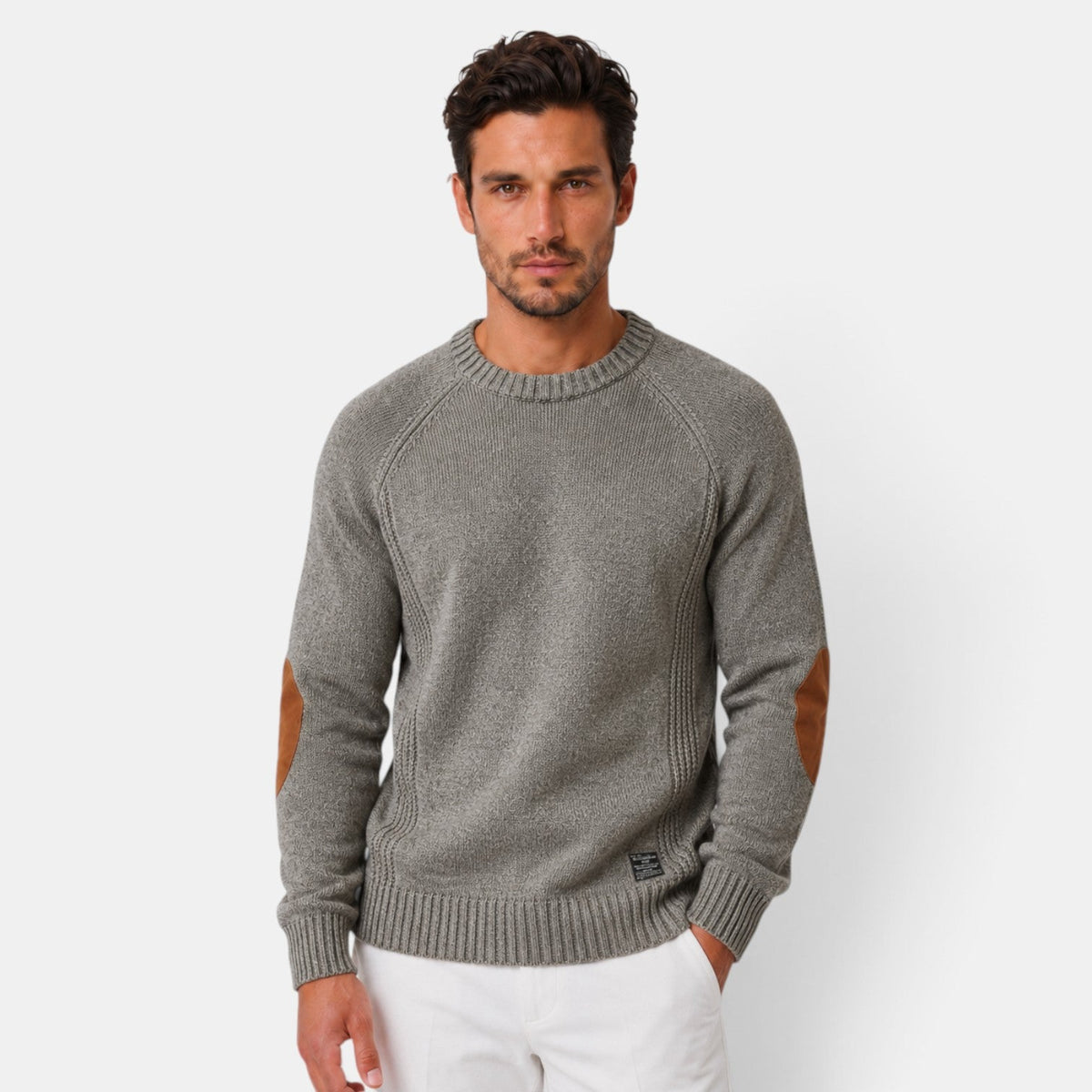 Maglione Uomo Slim Fit Girocollo in Maglia Elegante