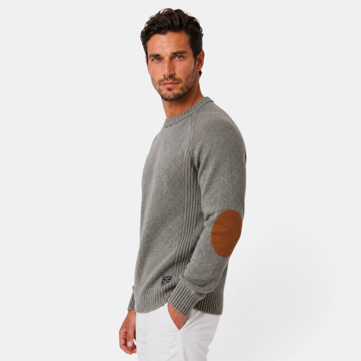 Maglione Uomo Slim Fit Girocollo in Maglia Elegante